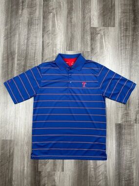 Texas Rangers Antigua Striped Polo - Medium